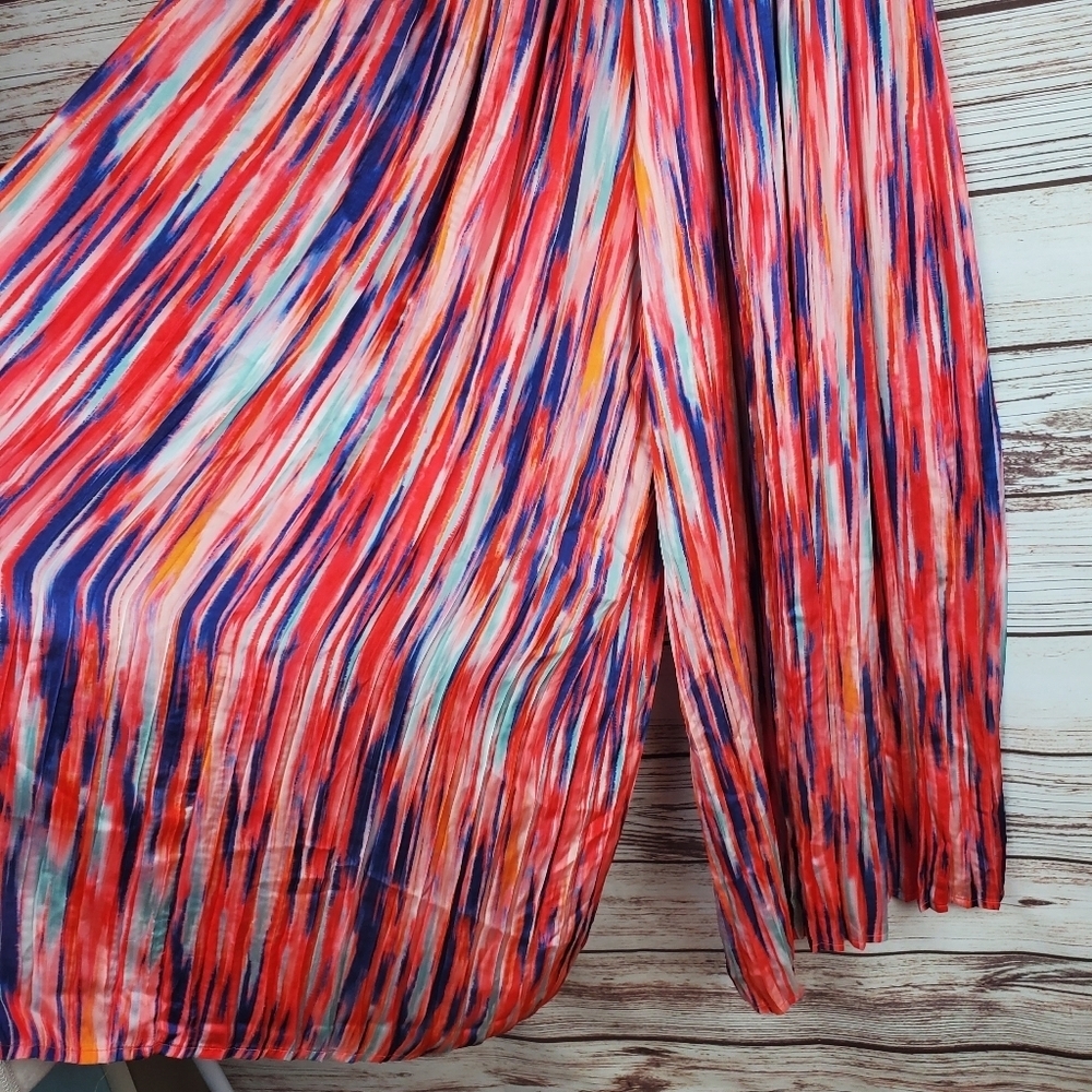 Molly Bracken Womens XS High Waist Pleated Wide Leg Palazzo Pants Pink Karen - Picture 11 of 12
